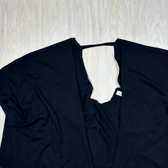 Lululemon Free to Coast Wrap Black Open-Back Lightweight Knit Layering Piece OS - Picture 3 of 11